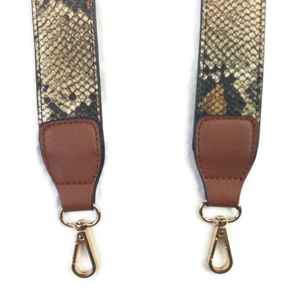 Unbranded Faux Leather Reptile Snake Print Adjustable Purse Strap 1.5" X 50" - Picture 5 of 9